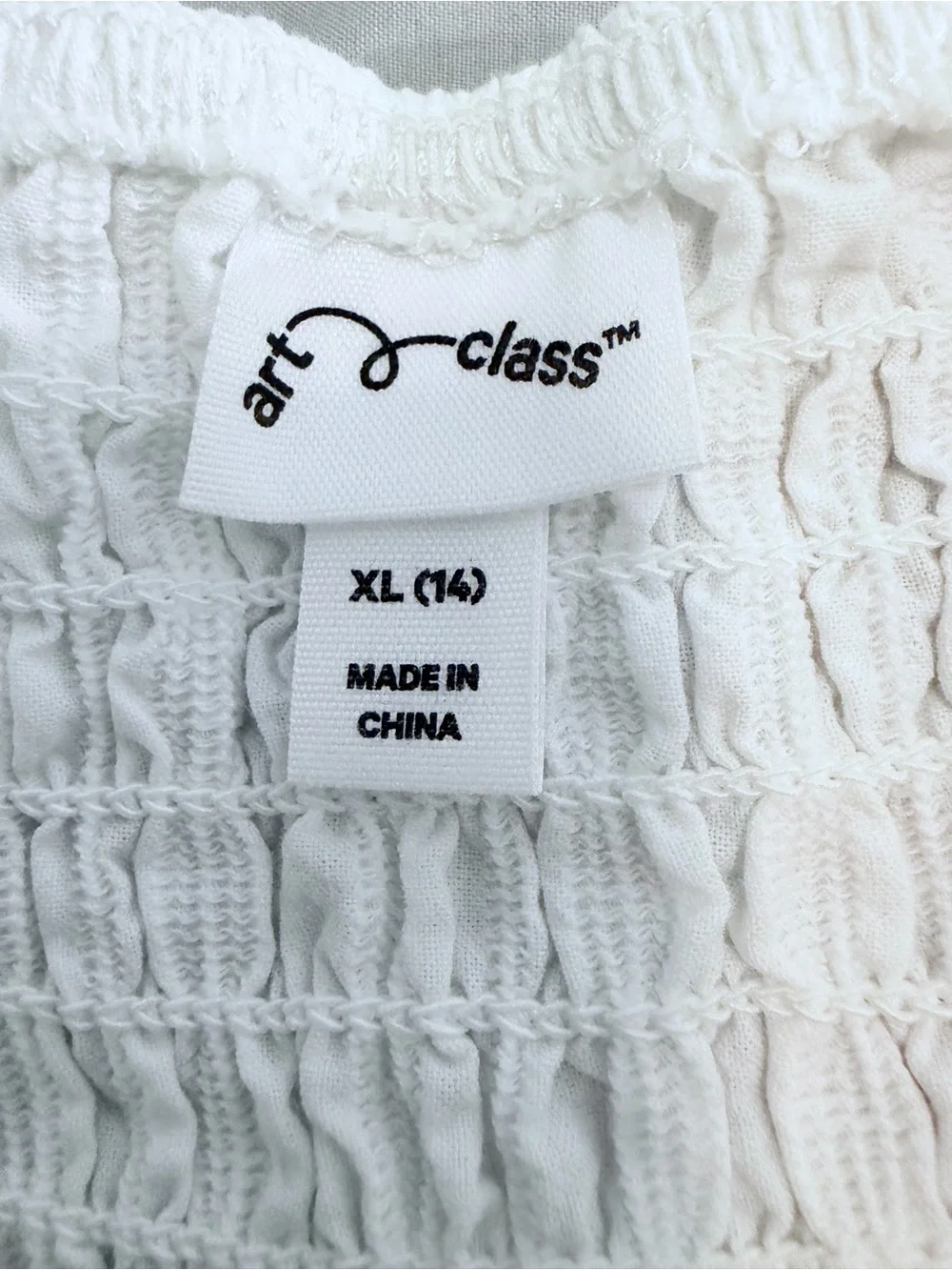 Art Class White Tank Smocked Girls Dress